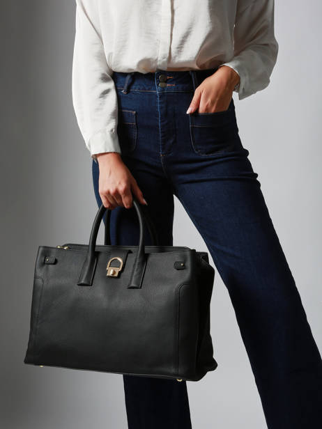 Handtassen L Equestre Leder Etrier Zwart equestre EEQT142L ander zicht 1